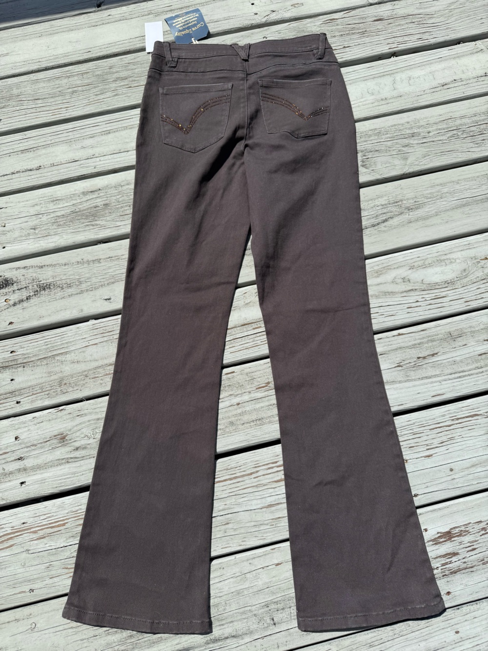 Democracy NWT Ab Solution High-Rise Flare Jeans Itty Bitty Boot - Picture 2 of 5